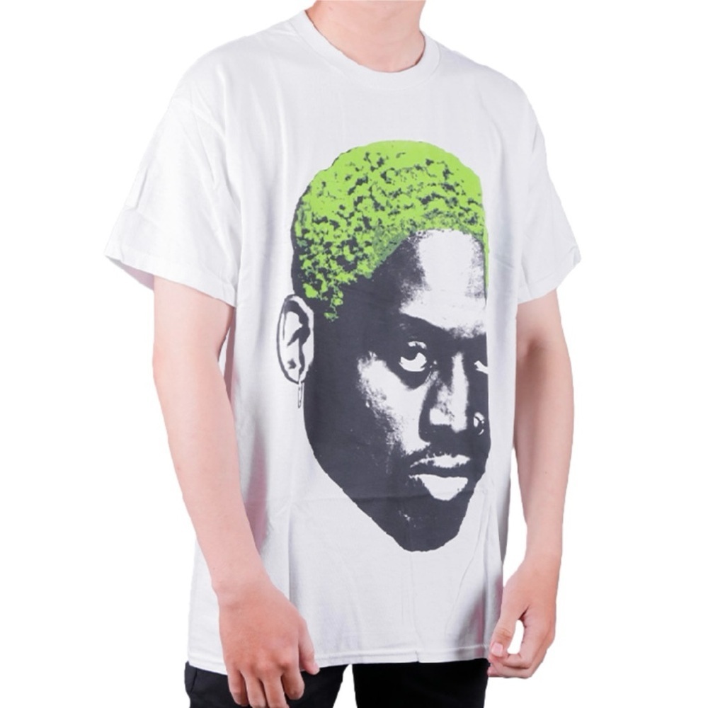 Rodman White T-Shirt with Graphic Print XXXL